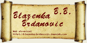Blaženka Brdanović vizit kartica